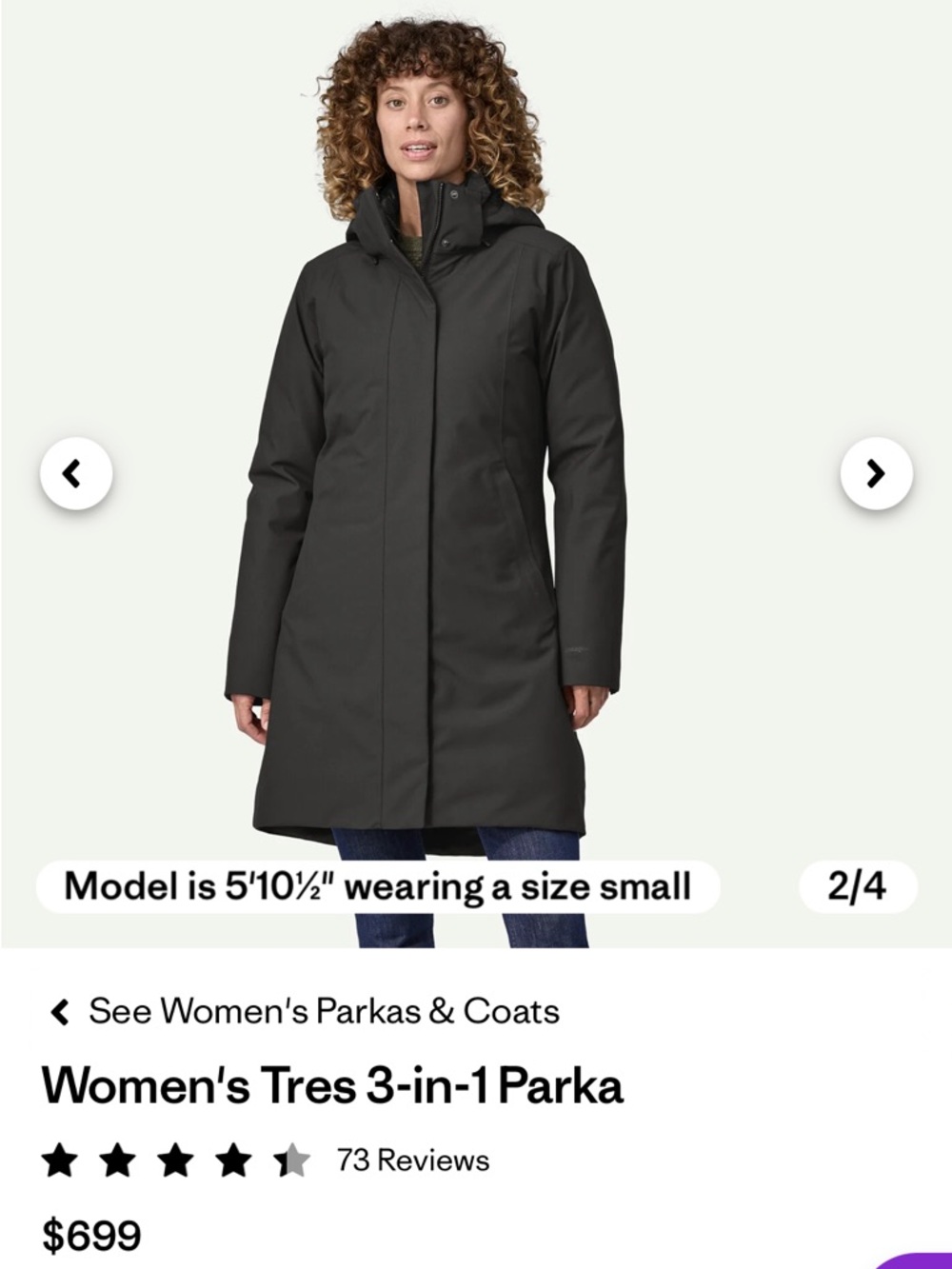 Patagonia Women's Tres 3-in-1 Parka - Black